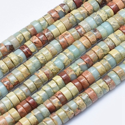 Chapelets de perles en jaspe aqua terra naturel G-E444-17-6mm-1