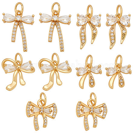 10шт 5 стиля латунный кулон&nbsp;KK-WR0001-59-1