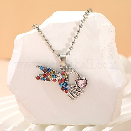 Ожерелья из сплава с разноцветными стразами для детей FS-WG8D677-05-1