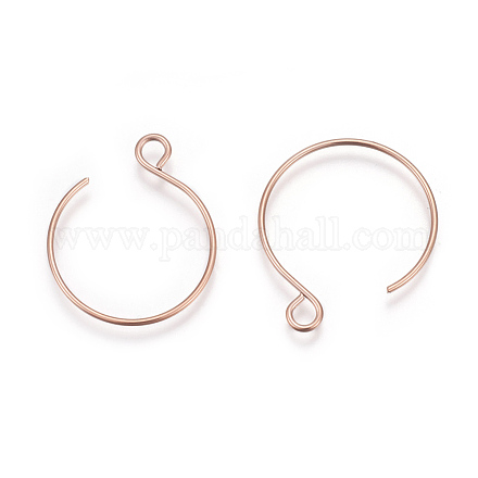 Ion Plating(IP) 304 Stainless Steel Earring Hooks STAS-L216-02A-RG-1