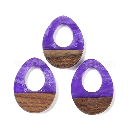 Подвески из смолы и дерева WOOD-F015-17A-1