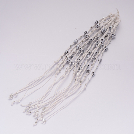 Waxed Cotton Cord Bracelet Makings MAK-I004-02C-1
