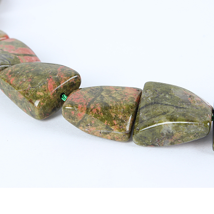 De piedras preciosas naturales de torsión unakite hebras de abalorios G-E227-04-1