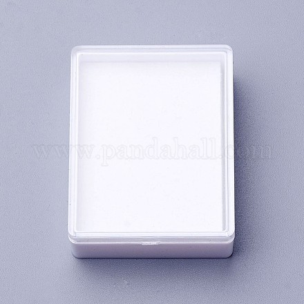 プラスチックアクセサリー箱  スポンジで  長方形  透明  4.8x3.8x1.65cm OBOX-D003-01-1