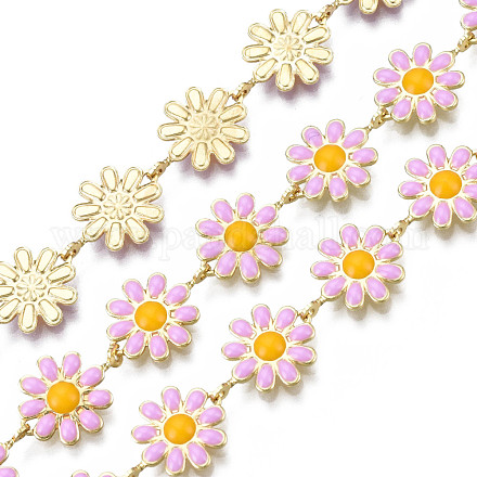 Catene a maglie di fiori in ottone CHC-N018-098F-1