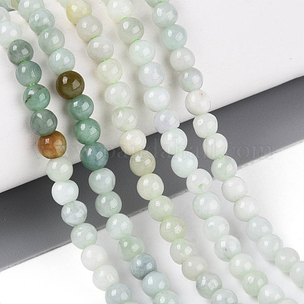 Натуральные нити бусин из нефрита G-N353-07F-01-1