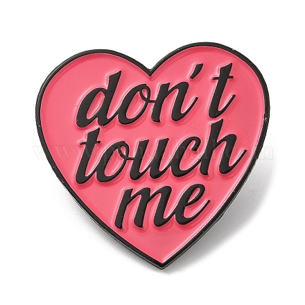 Wort Don't Touch Me Emaille Pin JEWB-H010-04EB-05-1