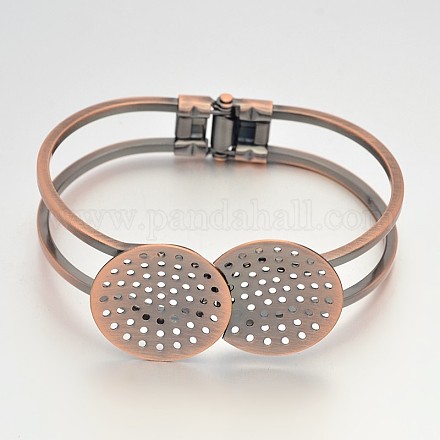 Accessoire de bricolage de bracelet en laiton MAK-J005-07R-NF-1