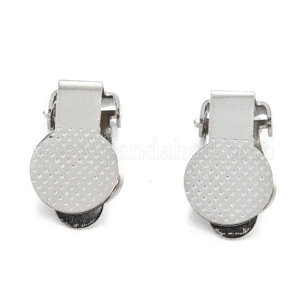 304 trouvaille de boucle d'oreille clipsable en acier inoxydable STAS-G250-03P-1