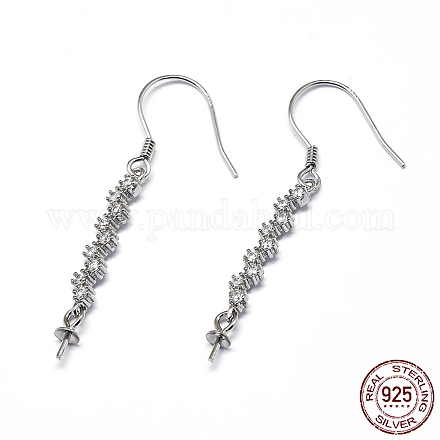925 orecchino pendente in argento sterling rodiato STER-L057-050P-1