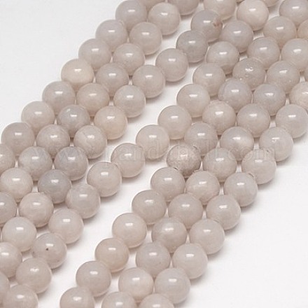 Chapelets de perles en jade jaune naturel X-G-G598-6mm-YXS-06-1