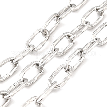 304 cadena de eslabones ovalados texturizados de acero inoxidable CHS-K017-01P-1