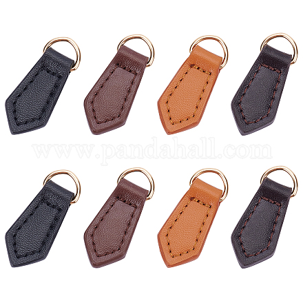 WADORN 8 Pack Genuine Leather Zipper Pulls FIND-WR0003-86-1