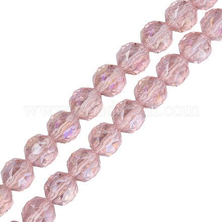 Chapelets de perles en verre transparent électrolytique X-EGLA-N002-34A-C02-1