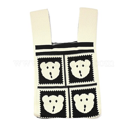 Mini borse tote in maglia di poliestere ABAG-C008-01A-02-1