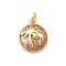 Brass Enamel Pendants, Coconut Tree, with Glitter Powder, Rack Plating, Long-Lasting Plated, Cadmium Free & Lead Free, Real 18K Gold Plated, with Jump Ring, Dark Goldenrod, 15x13x3mm, Hole: 3mm