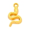 Alloy Pendants, Snake Charms, Golden, 20x10x2.5mm, Hole: 1.8mm