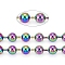 PVD Vacuum Plating 304 Stainless Steel Ball Chains, with Spool, Soldered, Rainbow Color, 6mm, about 32.8 Feet(10m)/roll