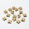 Brass Beads, Nickel Free, Cross, Raw(Unplated), 8x8x3mm, Hole: 1.5mm