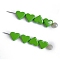 Alloy Beads, Heart, Lime Green, 7x6x4mm, Hole: 1mm