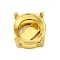 304 Stainless Steel Rhinestone Claw Settings, Golden, Round, Fit for 6mm Rhinestone, 5x6x6mm