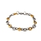 201 Stainless Steel Oval Link Chain Bracelets, with 304 Stainless Steel Clasps, Golden & Stainless Steel Color, 8-7/8 inch(22.5cm)