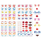 4Pcs 4 Styles PET Hollow Out Drawing Painting Stencils, for DIY Scrapbook, Photo Album, Eye, 300x300mm, 1pc/style