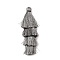 Polyester 
Tassel Pendants, Silver, 84x28mm