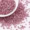 Cylinder Seed Beads, Metallic Colours, Uniform Size, Violet, 2x1.5mm, Hole: 0.8mm, about 888pcs/10g