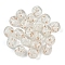 Handmade Gold Sand Lampwork Beads, Cloumn, White, 12x11mm, Hole: 1.6~1.8mm