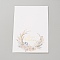 Paper Greeting Card, Rectangle with Flower, White, 140x95x0.5mm