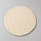 Round Cotton Woven Coasters, Cup Mats, Old Lace, 180x6mm
