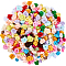 300Pcs Polyester Ornament Accessories, Flower, Mixed Color, 10~20mm, 100pcs/style, 3 styles