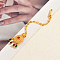 Brass Hair Bobby Pins Indian Forehead Chains, Round with Teardrop, Cubic Zirconia Bridal Headpiece, Golden, 126x15mm