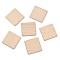Unfinished Beech Wood Sheets, Blank Square, Moccasin, 49.5~50x49.5~50x7mm