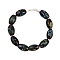 Opaque Handmade Lampwork Beads, Oval, Random Color, 19~21x12~13mm, Hole: 2~3mm