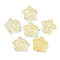 Transparent Spray Paint Glass Beads, Star with Bowknot, Pale Goldenrod, 14x15x7mm, Hole: 1.2mm