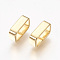 304 Stainless Steel Slide Charms, Rectangle, Golden, 4x12.5x7.5mm, Hole: 5.5x10.5mm