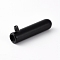 Alloy Drawstring Cord End Cap, with Iron Screw, Black, 25x6mm, Hole: 4mm