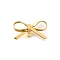 Brass Charms, Bowknot, Electrophoresis, Long-Lasting Plated, Real 18K Gold Plated, 8x14.5x3mm, Hole: 1.2mm