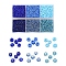 4500Pcs 6 Style 12/0 Glass Seed Beads, Silver Lined & Opaque Colours, Round Hole Beads, Blue, 2mm, Hole: 1mm, 750pcs/color