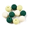 Rubberized Style Imitated Silicone Acrylic Beads, Round, Mixed Color, 10x9mm, Hole: 1.8mm