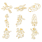 OLYCRAFT 9pcs 1.6x1.6 Inch Scientific Theme Metal Stickers Space Self Adhesive Gold Stickers Astronaut Aircraft Metal Gold Stickers for Scrapbooks DIY Resin Crafts Phone Water Bottle Decor