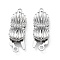 Brass Micro Pave Clear Cubic Zirconia Box Clasps, Shell Shape, Real Platinum Plated, 23x7.5x4.5mm, Hole: 1.3mm & 1.6mm