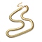 316 Surgical Stainless Steel Flat Snake Chain Necklaces, Real 18K Gold Plated, 16.02 inch(40.7cm)