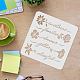 FINGERINSPIRE Spring Flower and Word Art Stencil Template 30x30cm Reusable Sweetness Familiar Dreamer Gather Cheerful Plant Decoration Painting Stencils for Wood Floor Wall Fabric DIY-WH0172-470-3