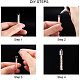 PandaHall 20 pcs Long Clear Glass Bottles Hanging Tube Wish Bottles with 20 pcs Platinum Metal Caps for Earring Necklace Pendant Jewelry Making GLAA-PH0007-48P-6