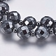 Colliers de perles en hématite synthétique sans magnétiques NJEW-K096-10B-2