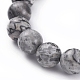 Bracelets extensibles en perles de netstone naturelles Bouddha BJEW-JB04977-04-3