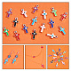 PandaHall Elite 64Pcs 16 Colors CCB Plastic Enamel Pendants CCB-PH0001-23-4